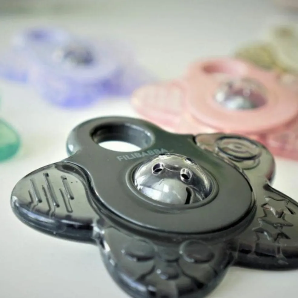 Lot de 2 anneaux de dentition étoile gris