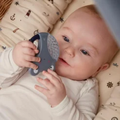 Lot de 2 anneaux de dentition animaux gris et vert