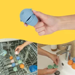 Lot de 4 aspergeurs de bain en silicone