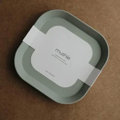 Lot de 2 assiettes carrées Sage