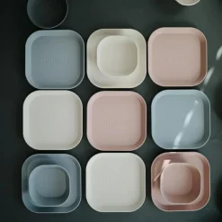 Lot de 2 assiettes carrées Blush