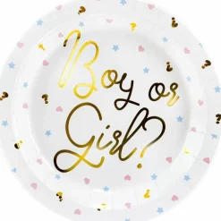 Lot de 6 assiettes garçon ou fille (23 cm)