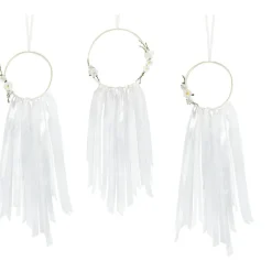 Lot de 3 attrape rêves blanc