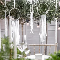 Lot de 3 attrape rêves blanc