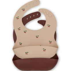 Lot de 2 bavoirs à poche Cherry