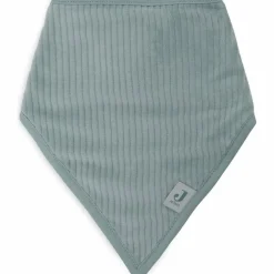 Lot de 2 bavoirs bandana Velvet Rib Sea Green-Ivory