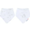Lot de 2 bavoirs bandanas Mix & Match tortue