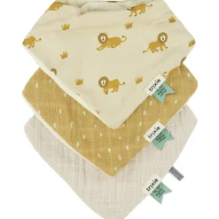 Lot de 3 bavoirs bandanas Lively Lion