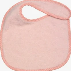 Lot de 7 bavoirs de naissance à velcro roses
