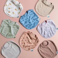 Lot de 2 bavoirs de naissance Enchanting Elephant