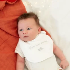 Lot de 2 bavoirs de naissance Noël