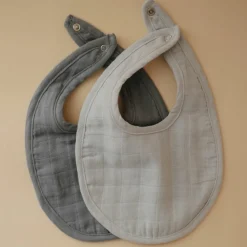 Lot de 2 bavoirs en mousseline Tradewinds-Baby Blue