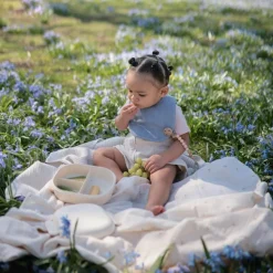 Lot de 2 bavoirs en mousseline Tradewinds-Baby Blue