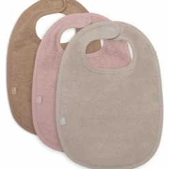 Lot de 3 bavoirs en éponge Wild Rose-Nougat-Biscuit