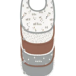 Lot de 5 bavoirs en éponge Tiny Farmer Mouton bleu