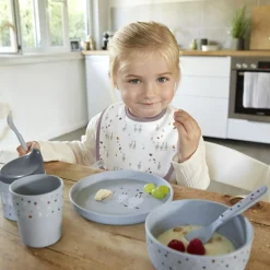 Lot de 5 bavoirs en éponge Tiny Farmer Mouton bleu