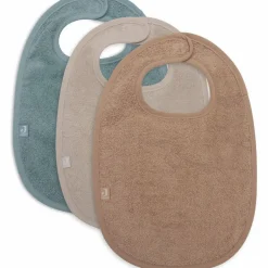 Lot de 3 bavoirs en éponge Sea Green-Nougat-Biscuit