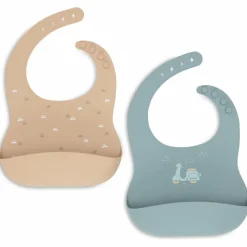 Lot de 2 bavoirs en silicone On the Go