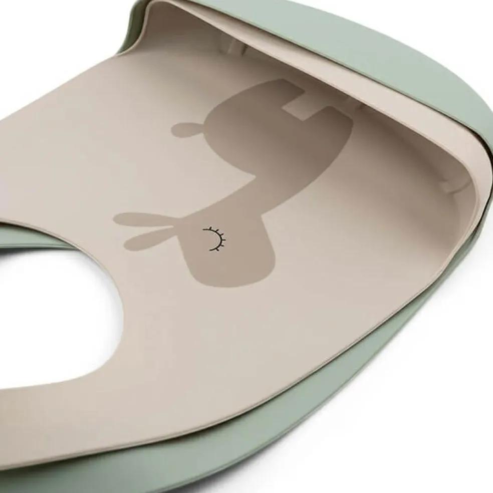 Lot de 2 bavoirs en silicone Lalee Sable et Vert