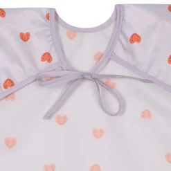 Lot de 2 bavoirs manches longues Happy Rascals Coeur lavande