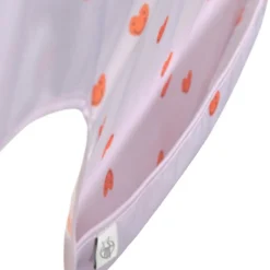 Lot de 2 bavoirs manches longues Happy Rascals Coeur lavande