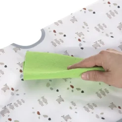 Lot de 2 bavoirs manches longues avec poche Tiny Farmer Mouton bleu