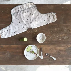 Lot de 2 bavoirs manches longues avec poche Tiny Farmer Mouton bleu