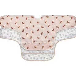 Lot de 2 bavoirs manches longues avec poche Little Forest Lapin