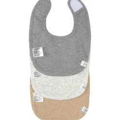 Lot de 3 bavoirs naissance gris foncé-gris clair-nature mélange