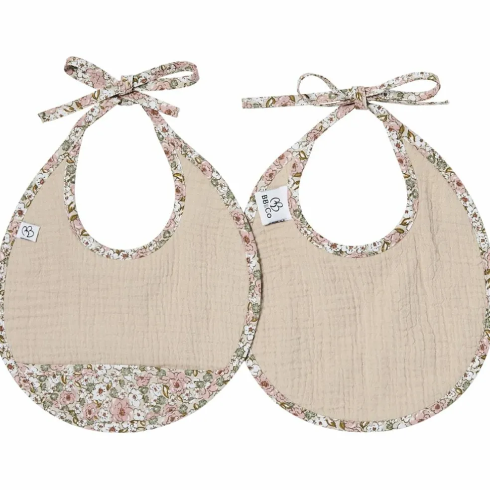 Lot de 2 bavoirs naissance gaze de coton Afternoon Tea
