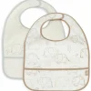 Lot de 2 bavoirs plastifiés Elephant Tales