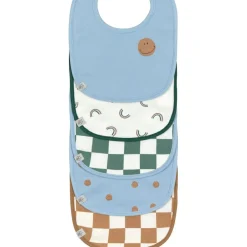 Lot de 5 bavoirs éponge Happy Rascals Smile bleu ciel