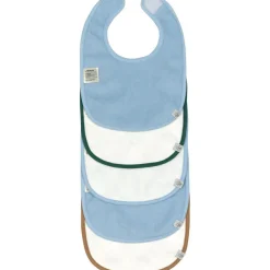 Lot de 5 bavoirs éponge Happy Rascals Smile bleu ciel