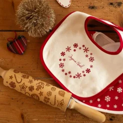 Lot de 2 bavoirs premier âge Noël