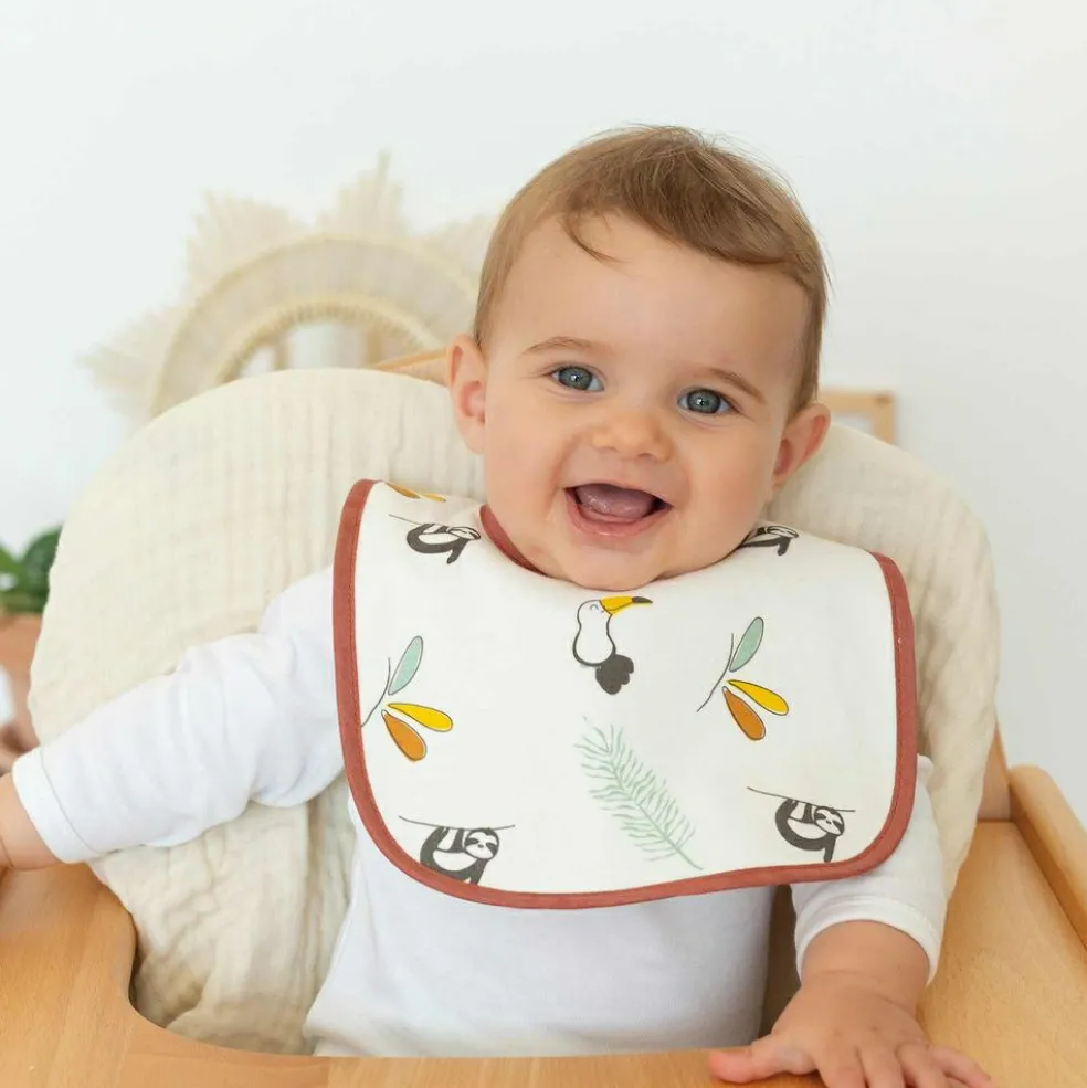 Lot de 6 bavoirs premier âge Toucan