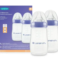 Lot de 2 biberons et tétines Natural Wave® spécial allaitement (240 ml)