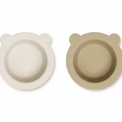 Lot de 2 bols à ventouse Peony sandy-oat