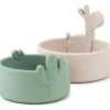 Lot de 2 bols en silicone Lalee sable et vert