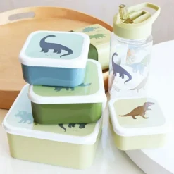 Lot de 4 boîtes à goûter Dinosaure