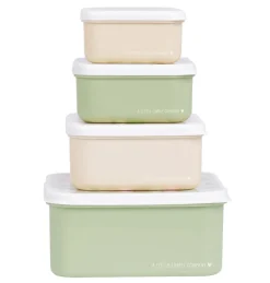 Lot de 4 boîtes à goûter Fleurs