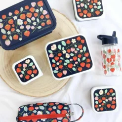 Lot de 4 boîtes à goûter Fraises