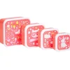 Lot de 4 boîtes à goûter Fun