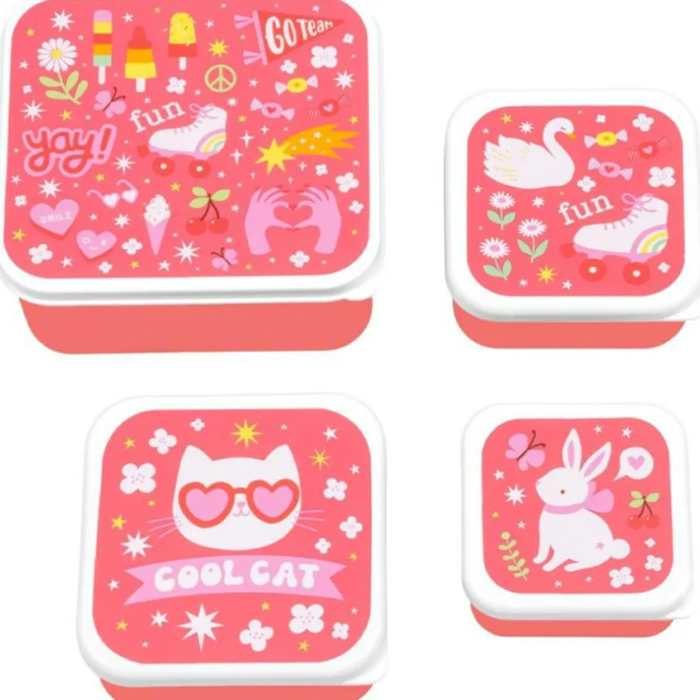 Lot de 4 boîtes à goûter Fun