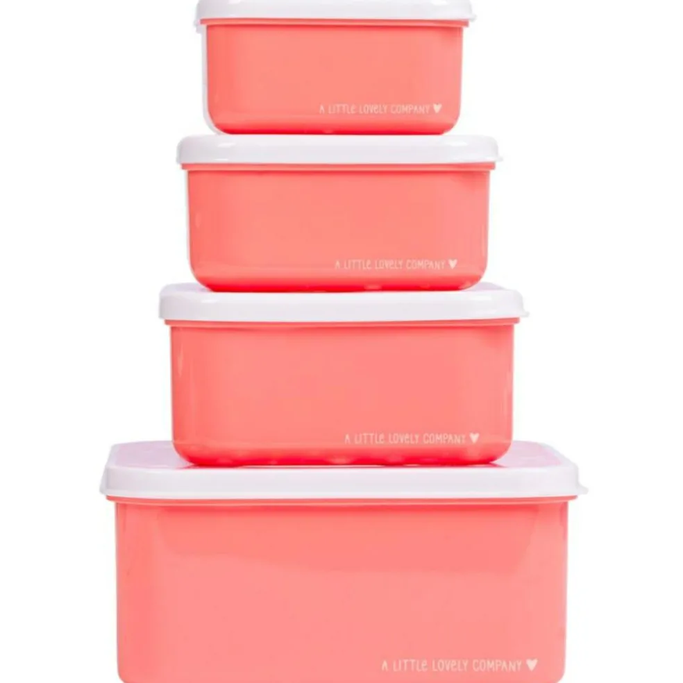 Lot de 4 boîtes à goûter Fun