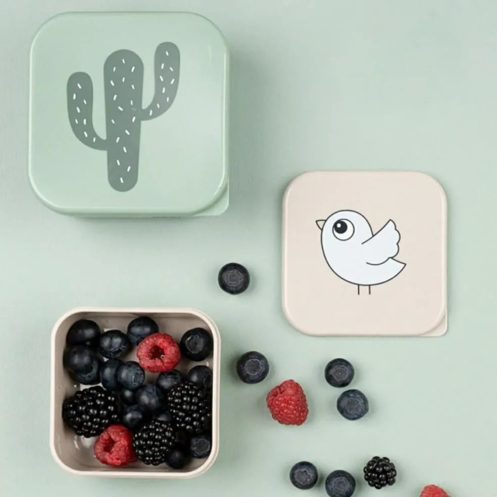 Lot de 3 boîtes à goûter Lalee Sable mixte