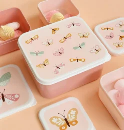 Lot de 4 boîtes à goûter Papillons