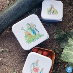Lot de 3 boîtes à goûter Pierre Lapin