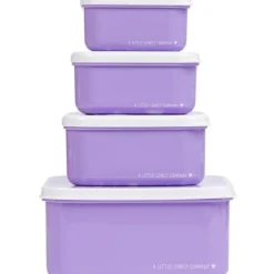 Lot de 4 boîtes à goûter Rêves de licorne