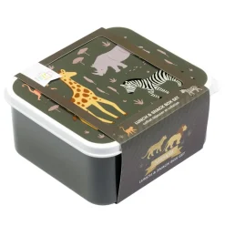 Lot de 4 boîtes à goûter Savane