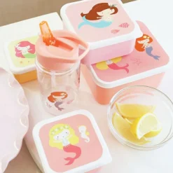 Lot de 4 boîtes à goûter Sirène